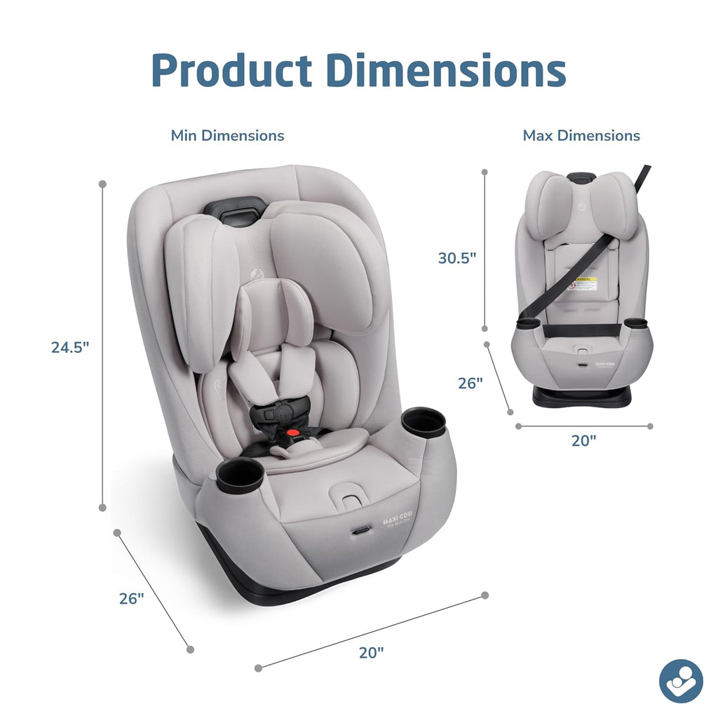 All-in-One Convertible Car Seat, Infant to Toddler Car Seat, Easy-Install Harness, Machine-Washable Cover, 5-100 lbs