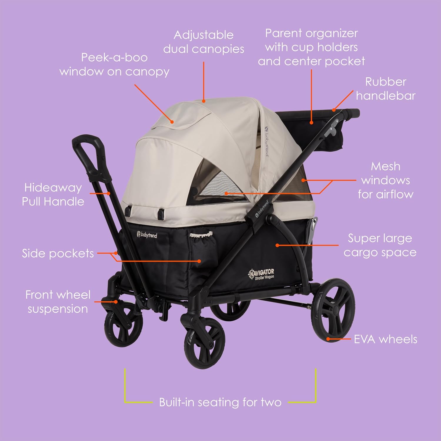 Baby Trend Navigator 2-in-1 Stroller Wagon