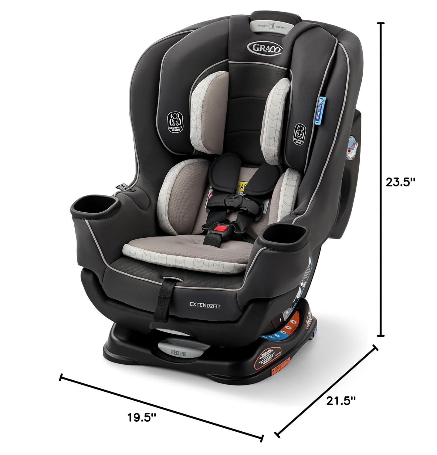Baby  Car Seat, Rear and Forward Facing Car Seat with Adjustable Extension Panel for Extra Legroom, Great Gift for Baby Shower or Baby Registry