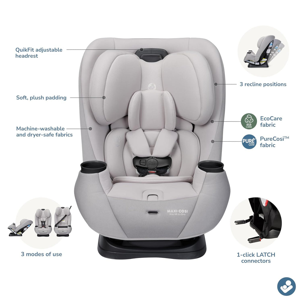 All-in-One Convertible Car Seat, Infant to Toddler Car Seat, Easy-Install Harness, Machine-Washable Cover, 5-100 lbs