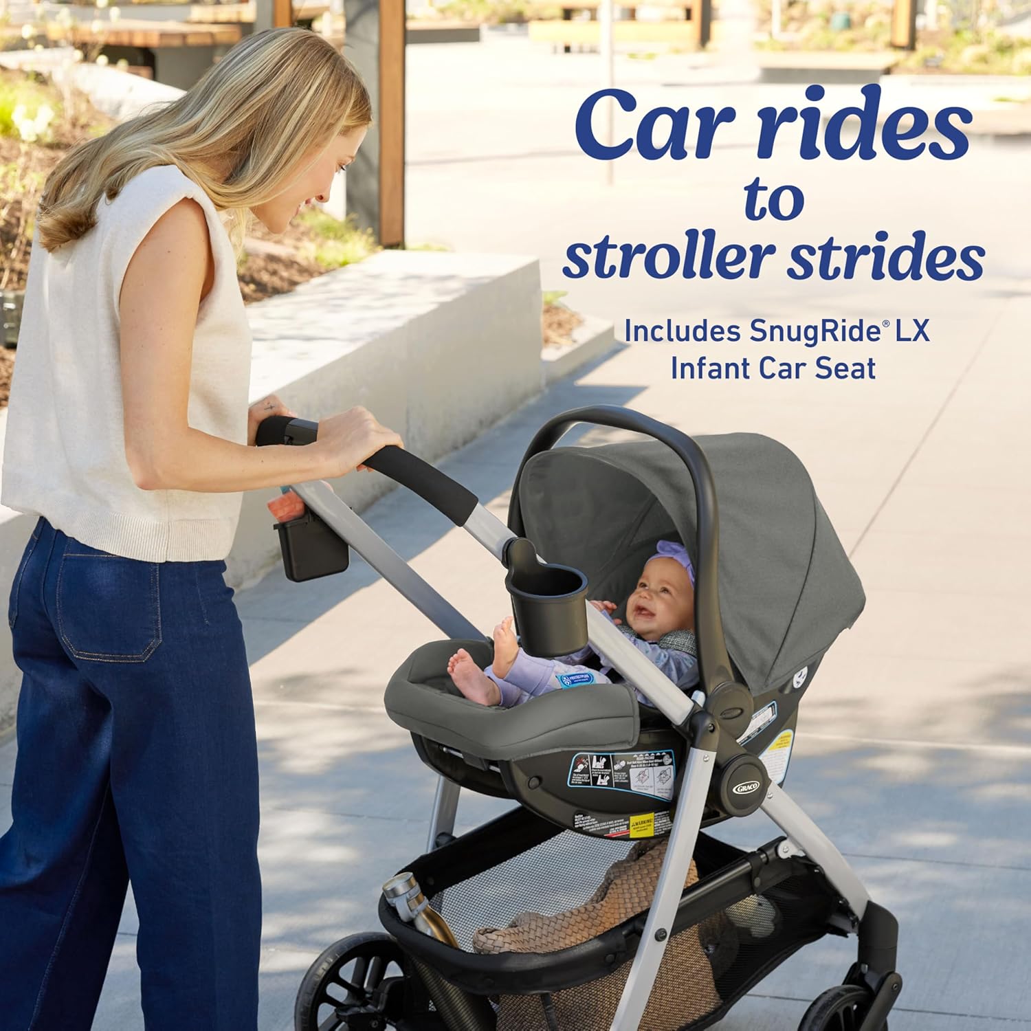 Car Seat and Stroller Combo, Includes SnugRide LX Infant Car Seat and Baby Stroller, 3 Modes: Car Seat Carrier, Pramette, Toddler Stroller