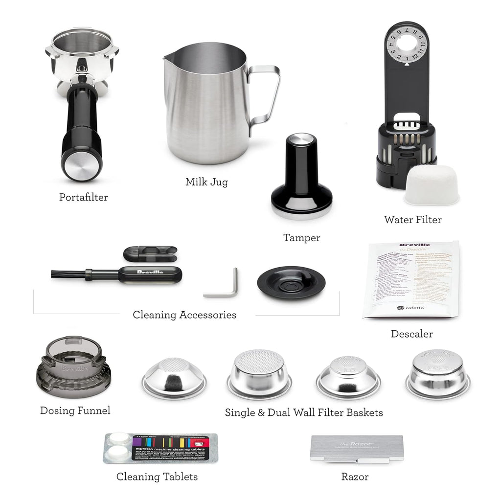 Breville BES880BSS Barista Touch Espresso Machine, Brushed Stainless Steel | Pull barista-quality espresso shots, lattes and cappuccinos at home with semi-automatic coffee maker with built-in grinder