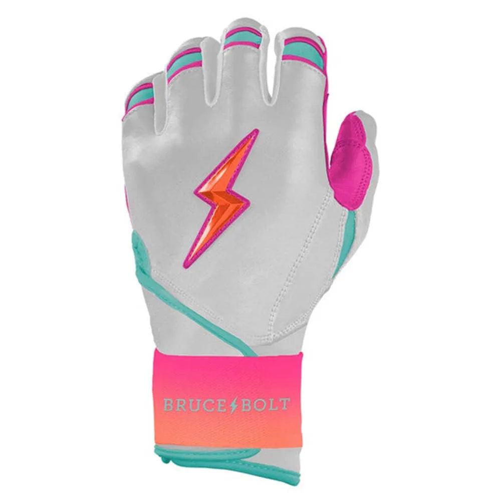 Genuine Leather Baseball Batting Gloves Hook and Loop Closure for Adults