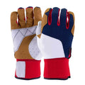 Genuine Leather Baseball Batting Gloves Hook and Loop Closure for Adults