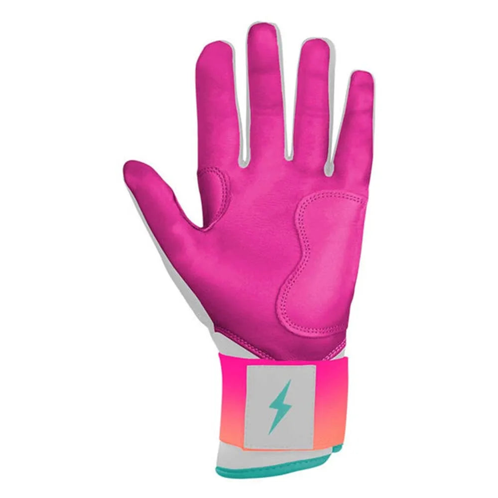 Genuine Leather Baseball Batting Gloves Hook and Loop Closure for Adults