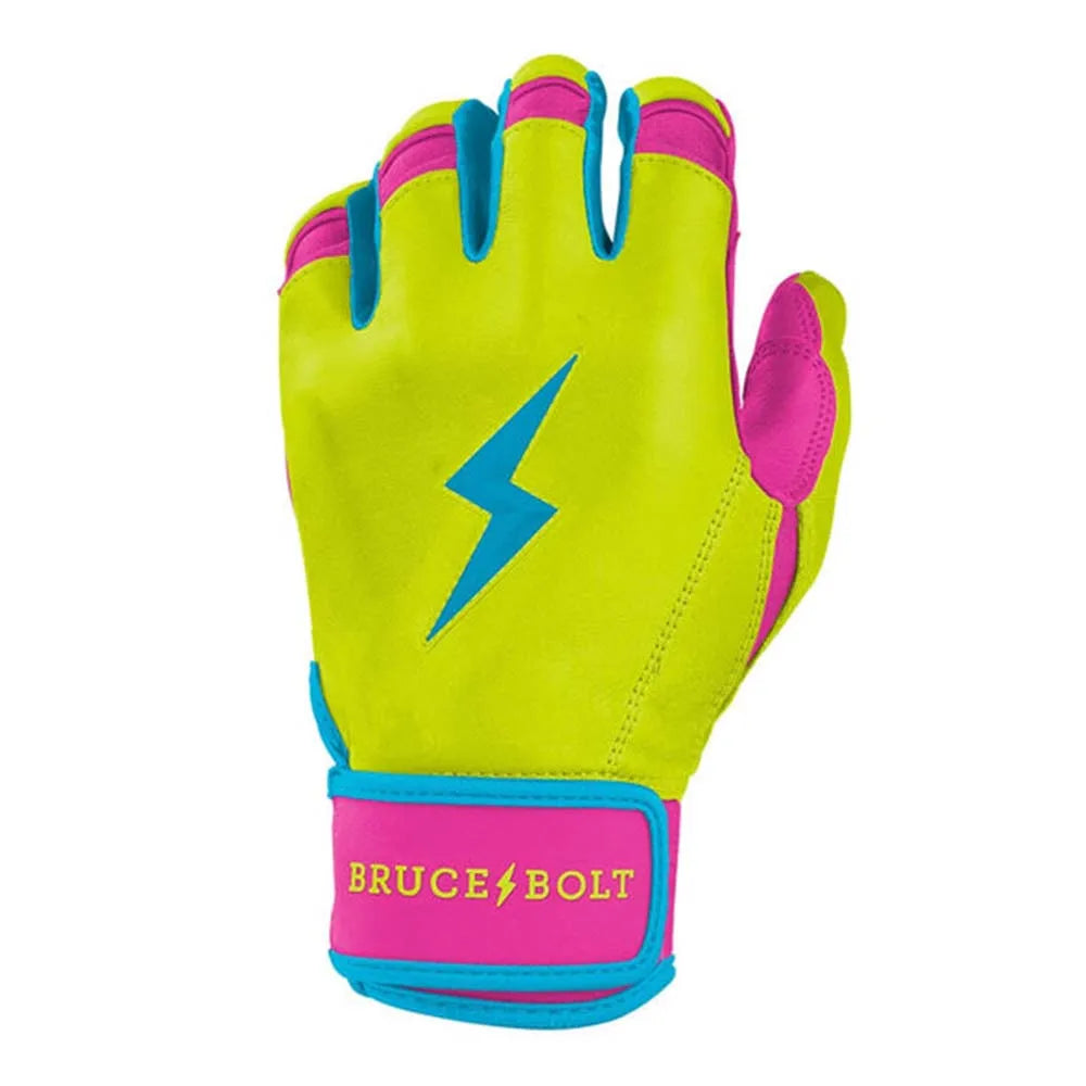 Genuine Leather Baseball Batting Gloves for Men Women Hook and Loop Closure Breathable