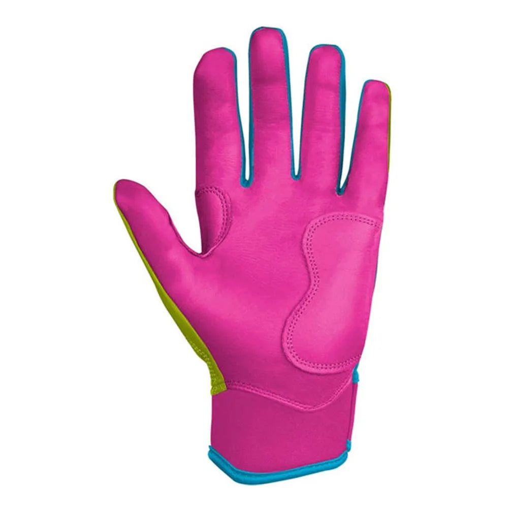 Genuine Leather Baseball Batting Gloves for Men Women Hook and Loop Closure Breathable