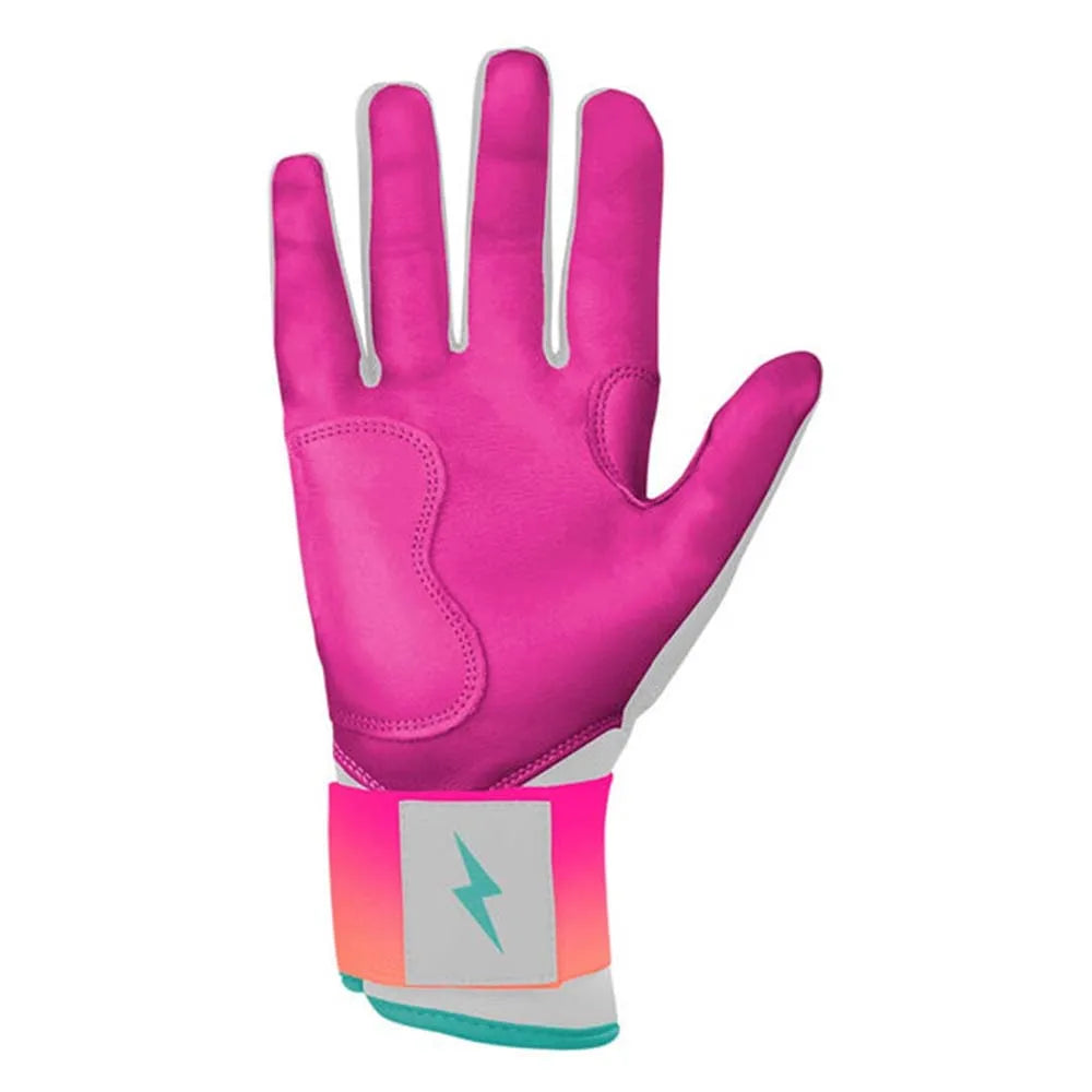 Genuine Leather Baseball Batting Gloves Hook and Loop Closure for Adults