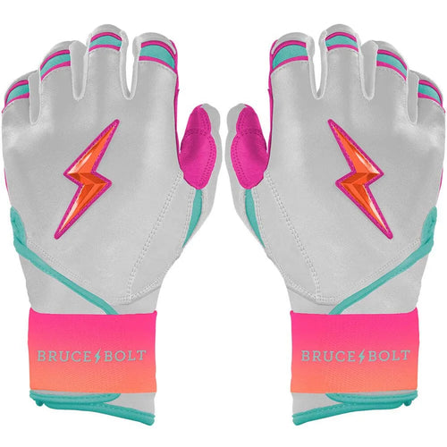 Genuine Leather Baseball Batting Gloves Hook and Loop Closure for Adults