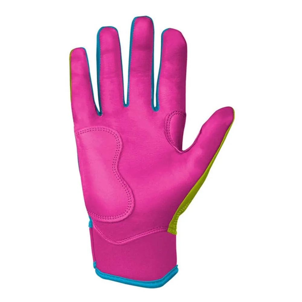 Genuine Leather Baseball Batting Gloves for Men Women Hook and Loop Closure Breathable